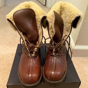 Coach brown leather winter boots. Size 6.5